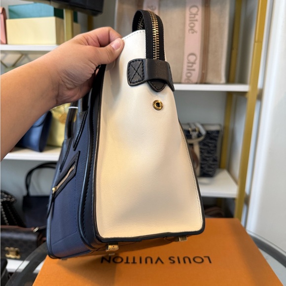 Celine Black, Purple, and White Satchel - Picture 3 of 8